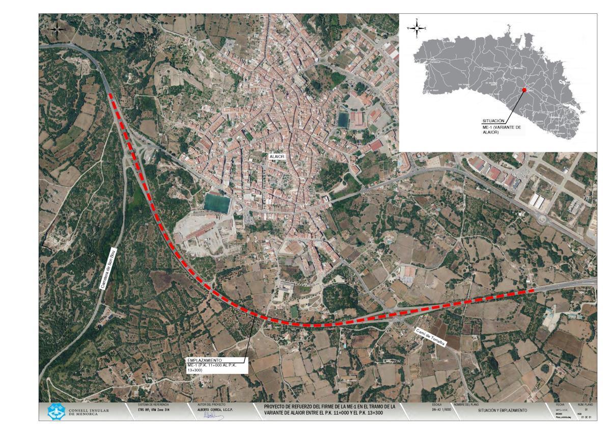 El Consell Insular comienza las obras de refuerzo del firme en la variante de Alaior de la carretera Me