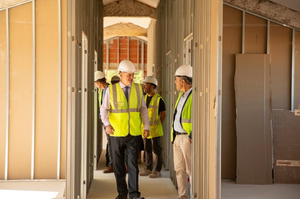 Progreso en la ejecución de las obras de la futura Escuela Oficial de Idiomas en sa Coma