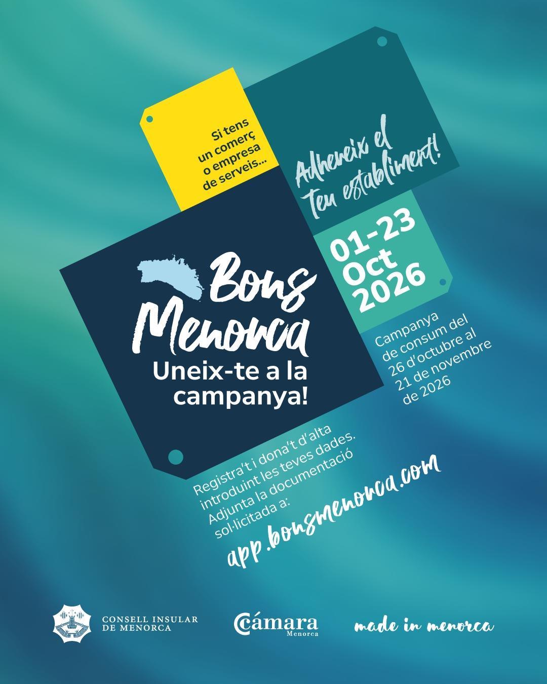 Plazo para que los comercios de Menorca se unan a la segunda campaña de "Bons Menorca"