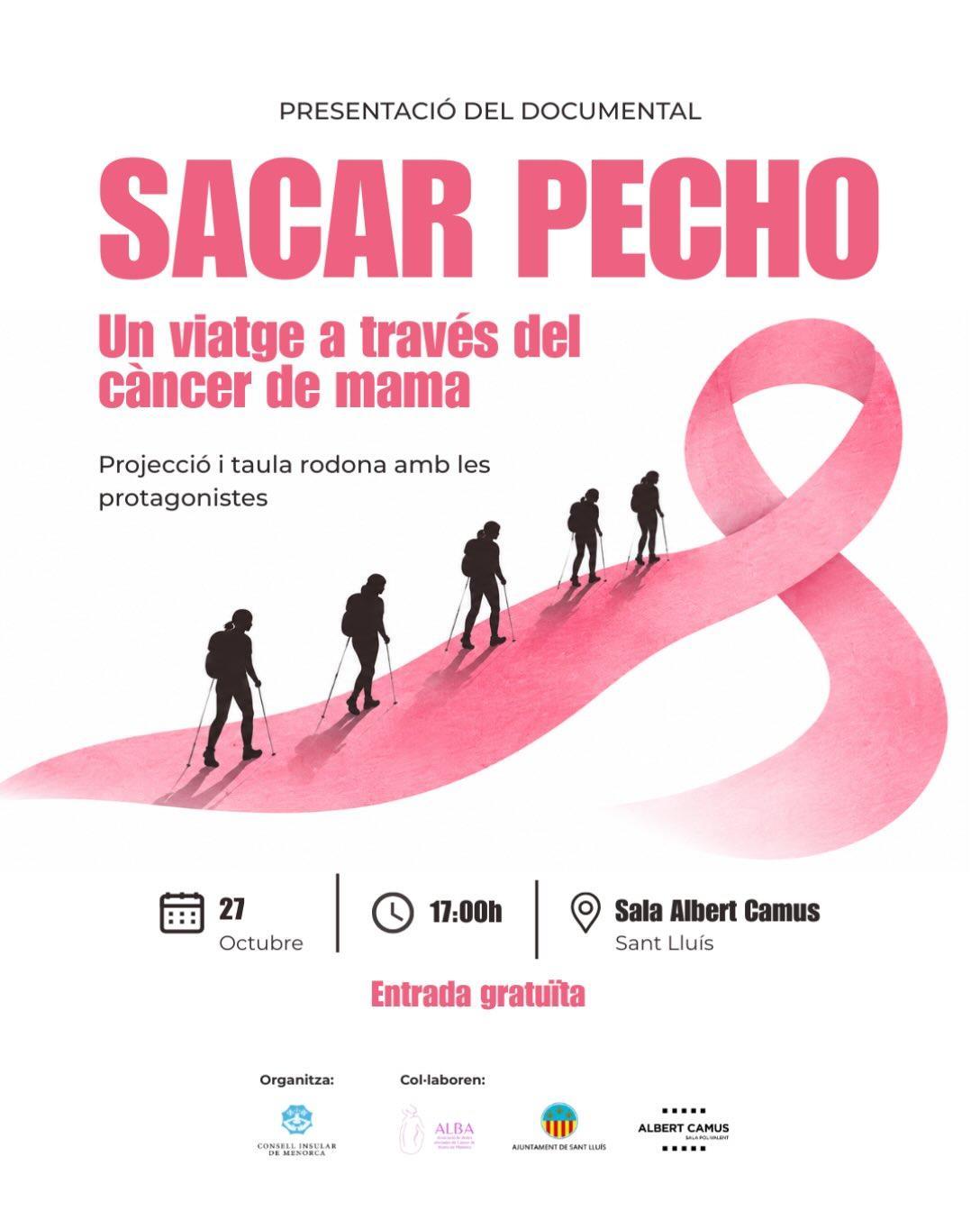 El Consell Insular de Menorca presenta el documental ‘Sacar Pecho’ para visibilizar la realidad del cáncer de mama