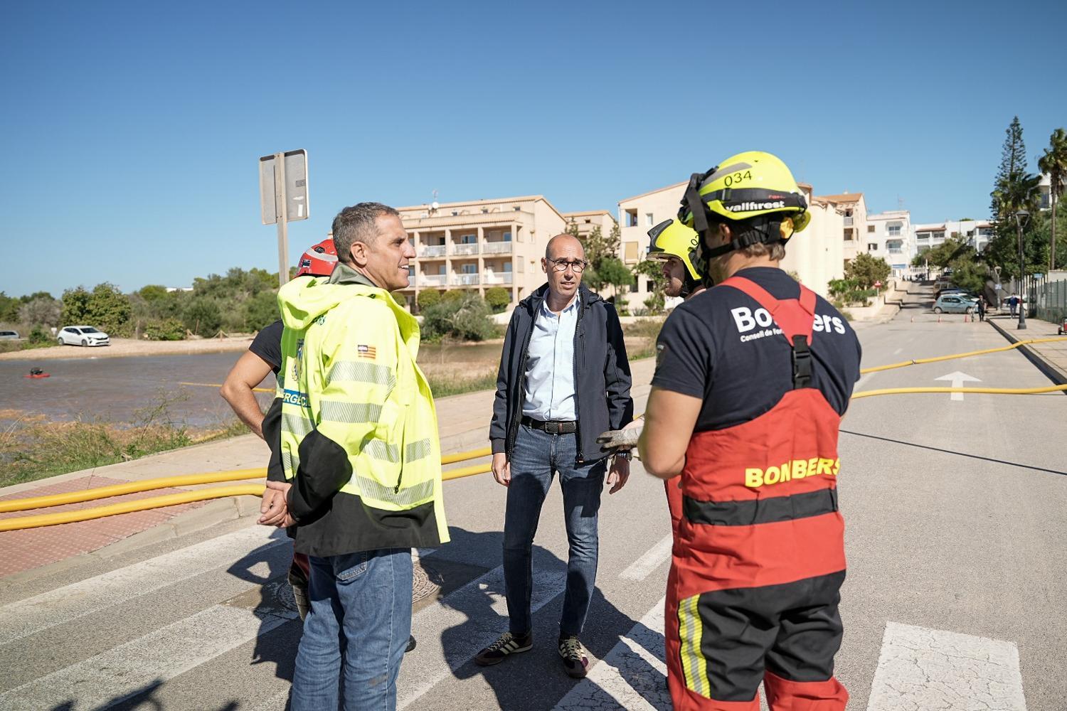 Pablo Gárriz, director general de Emergencias, visita Formentera para evaluar los daños por las recientes lluvias