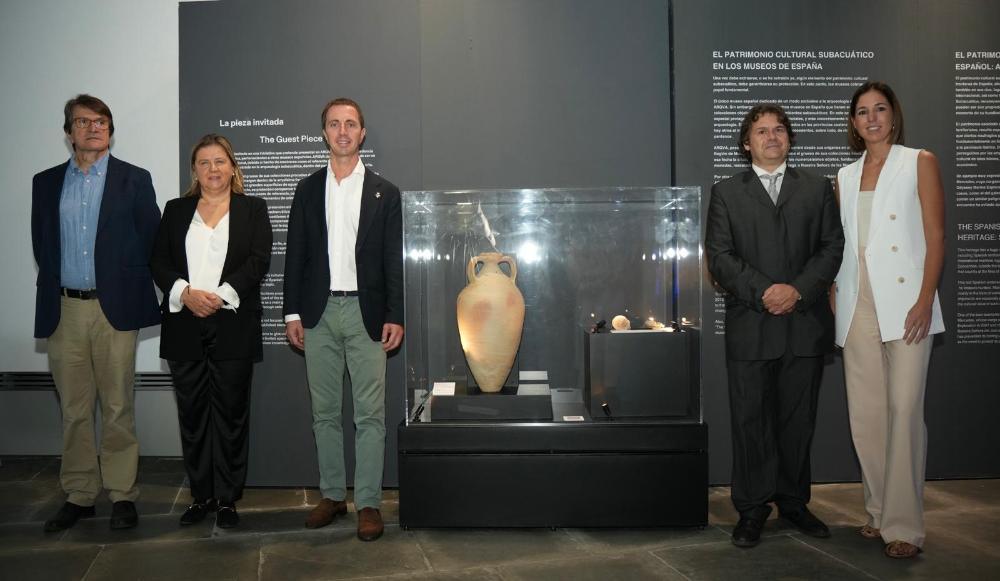 Una ánfora del pecio de ses Fontanelles, estrella del Museo Nacional de Arqueología Subacuática durante los próximos seis meses