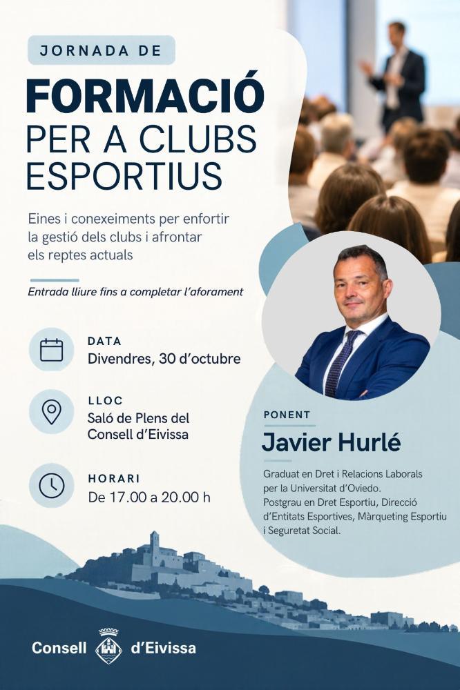 El Consell d’Eivissa impulsa una jornada de formación para mejorar la gestión de los clubes deportivos